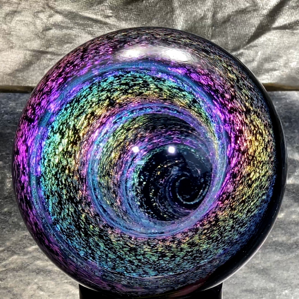 Dichroic Vortex with Opal (3inch) Internal Fire Glass